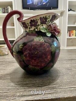 10 Lesal Ceramics purple Floral themed Hand-Crafted Vase, Lisa Lindburg