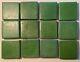 12 Grueby Green Tiles, Arts And Crafts Ca. 1910 4 X 4