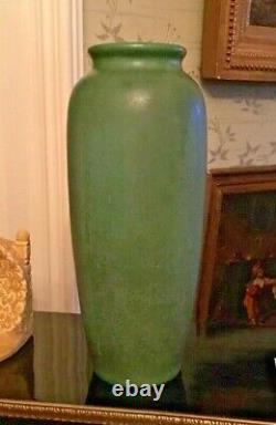 12 Hampshire Art Pottery Matte Green Arts & Crafts Vase