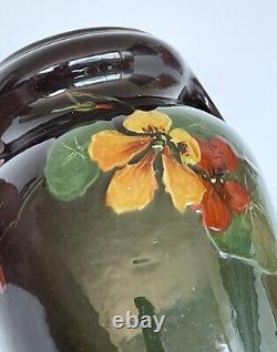 12 McCoy Loy Nel Arts Crafts Flower Pottery Vessel Handle Vase Antique Vtg Old