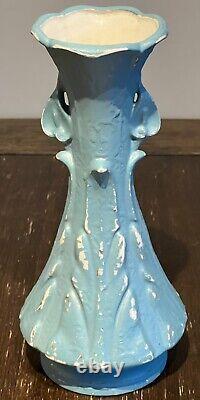 12 McCoy Vase Vintage arts & crafts turquoise pottery OHIO blue