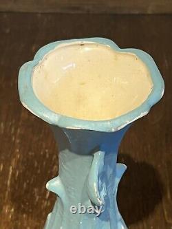 12 McCoy Vase Vintage arts & crafts turquoise pottery OHIO blue