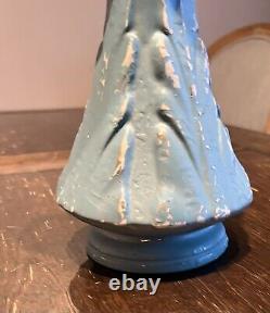 12 McCoy Vase Vintage arts & crafts turquoise pottery OHIO blue