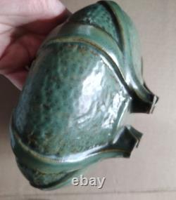 1910-1920 Stunning Fulper Tiger Eye Footed Bowl 9