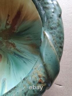 1910-1920 Stunning Fulper Tiger Eye Footed Bowl 9