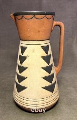 1910 SOUEVO Weller Arts & Crafts Pottery Pitcher Pueblo Native American Design
