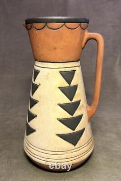 1910 SOUEVO Weller Arts & Crafts Pottery Pitcher Pueblo Native American Design