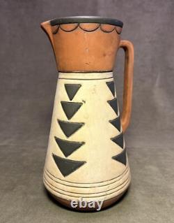1910 SOUEVO Weller Arts & Crafts Pottery Pitcher Pueblo Native American Design