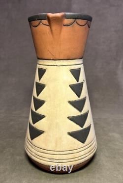 1910 SOUEVO Weller Arts & Crafts Pottery Pitcher Pueblo Native American Design