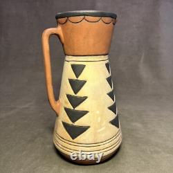 1910 SOUEVO Weller Arts & Crafts Pottery Pitcher Pueblo Native American Design