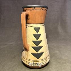 1910 SOUEVO Weller Arts & Crafts Pottery Pitcher Pueblo Native American Design