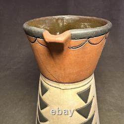 1910 SOUEVO Weller Arts & Crafts Pottery Pitcher Pueblo Native American Design