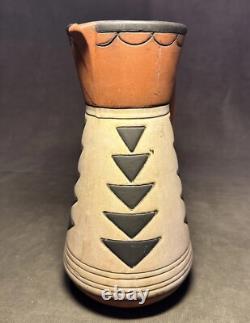 1910 SOUEVO Weller Arts & Crafts Pottery Pitcher Pueblo Native American Design