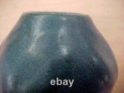1911 Van Briggle Arts & Crafts Pottery Crocus Vase Dark Bluish Green Nice