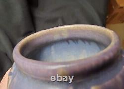 1913 ROOKWOOD 5 Vase Unusual Purple Blue Glaze Arts Crafts Design As Is