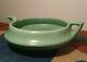 1914 Eve Deco Haeger Arts & Crafts Vtg Geranium Matt Leaf Green Art Pottery Bowl