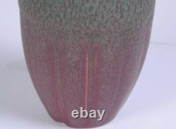 1914 ROOKWOOD Pottery Matte Pink & Green Vase Arts & Crafts Style (Shape 538F)