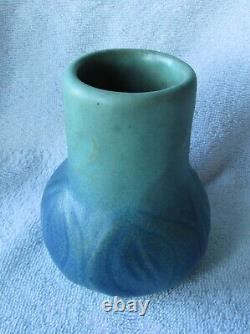 1918 1921 Van Briggle Art Pottery Arts & Crafts Mission Design Blue Glaze Vase