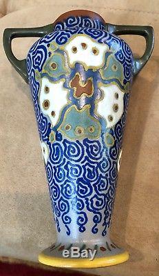 1919 Gouda Art Deco Vase Multi Colored Arts & Crafts