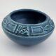 1920 Rookwood Pottery Shape #2155 Arts & Crafts Bowl Matte Blue Glaze