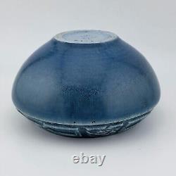 1920 ROOKWOOD POTTERY Shape #2155 ARTS & CRAFTS BOWL Matte Blue Glaze