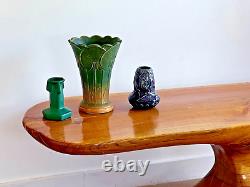 1920 Weller Pumila Green Arts Crafts Lily Flower Pottery Vessel Vase Antique Vtg