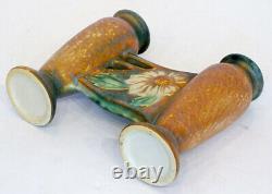 1920's Antique ROSEVILLE POTTERY Arts Crafts DAHLROSE #79-6 Double Bud Vase