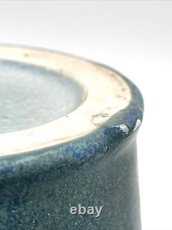 1925 Rookwood Art Pottery Vase Arts & Crafts Blue over Gray Matte Glaze 9.75