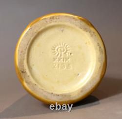 1929 Rookwood Arts & Crafts Greek Key Spiral Twist Matte Yellow Vase Model 2135