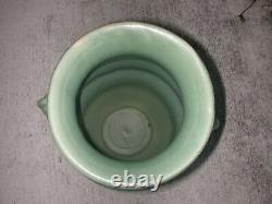 1930's Rare McCoy Lizard Handle Vase Matte Green Arts And Crafts Water Liily
