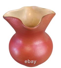 1930's Red Wing RUMRILL 291 Arts & Crafts Mission Era Burnt Orange & Bay Vase