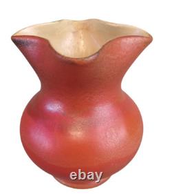 1930's Red Wing RUMRILL 291 Arts & Crafts Mission Era Burnt Orange & Bay Vase
