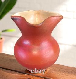 1930's Red Wing RUMRILL 291 Nokomis Arts & Crafts Mission Era Burnt Orange & Bay