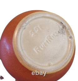1930's Red Wing RUMRILL 291 Nokomis Arts & Crafts Mission Era Burnt Orange & Bay