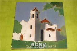 1930's SAN JOSE MISSION SIGNED ARTS & CRAFTS ART POTTERY TILE SAN ANTONIO TEXAS