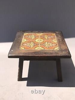 1930s MONTEREY MISSION CALIFORNIA ARTS CRAFT ANTIQUE CERAMIC TILE TABLE VINTAGE