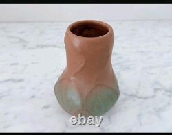 1930s Van Briggle Onion Bulb Vase, Brown & Green Glaze, Colorado Springs
