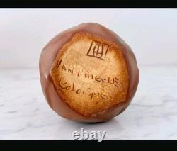 1930s Van Briggle Onion Bulb Vase, Brown & Green Glaze, Colorado Springs