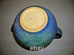 1931 Roseville Pottery Windsor Blue Fern Vase 549-7 Arts & Crafts Pottery