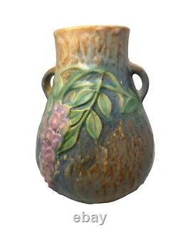 1933 Roseville Art Pottery 631-6 Brown Wisteria 6 Arts & Crafts Two Handle Vase