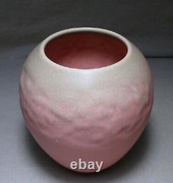 1934 Rookwood Pottery #2589 Art & Crafts Vase Dusty Rose & Green Matte Glaze