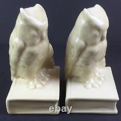 1950 Rookwood Pottery Owl Bookends #2655 (Arts & Crafts/Mission Style)