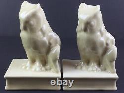 1950 Rookwood Pottery Owl Bookends #2655 (Arts & Crafts/Mission Style)