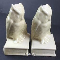 1950 Rookwood Pottery Owl Bookends #2655 (Arts & Crafts/Mission Style)