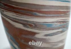 (2) Antique NILOAK Mission Swirl Arts & Crafts Pottery Vases