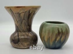2 Peters And Reed Landsun Flame Vases Arts & Crafts