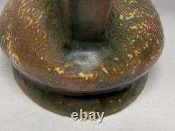 2 Roseville Dahlrose 1928 Vintage Arts & Crafts Pottery Triple Bud Vase 76-6 C30 2 Roseville Dahlrose 1928 Vintage Arts & Crafts Pottery Triple Bud Vase 76-6 C30