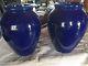2 Vintage Oil Jars Cobalt Blue California Urns 12 Lg Bauer Mission Arts & Craft
