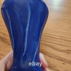 2002 Pewabic Pottery Arts & Crafts Style Matte Blue Glazed Vase