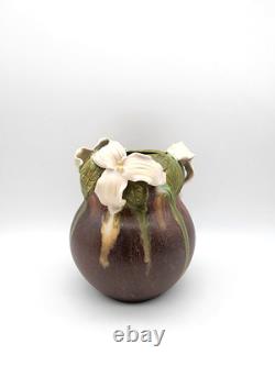 2008 Ephraim Faience Art Pottery Spring Herald Vase Signed By Artist Ken Nekola
